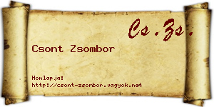 Csont Zsombor névjegykártya