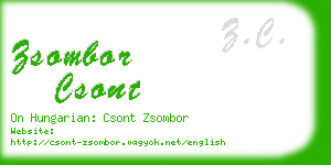 zsombor csont business card